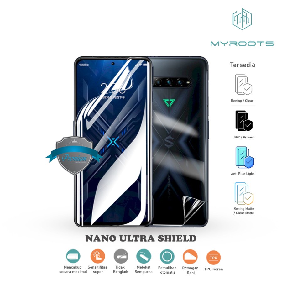 Anti Gores Jelly Hydrogel Xiaomi Mi Black Shark 4 Nano Ultra Shield Myroots