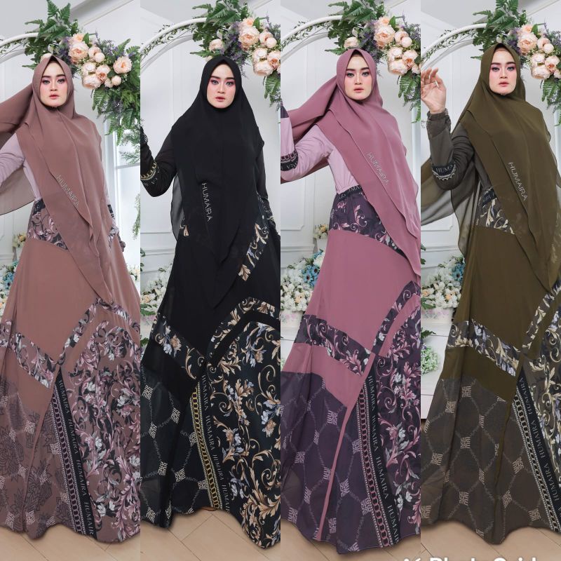 SET GAMIS SYARI BILQIS SERIES BY HUMAIRA SYARI ORIGINAL GROSIR PUSAT