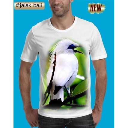 Unik Kaos 3d Kicau Mania Burung Jalak Bali Putih T Shirt 3d Burung