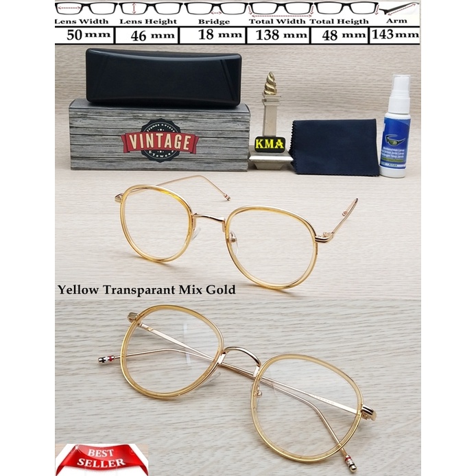 Frame kacamata minus VINTAGE kacamata minus frame korea vintage bulat