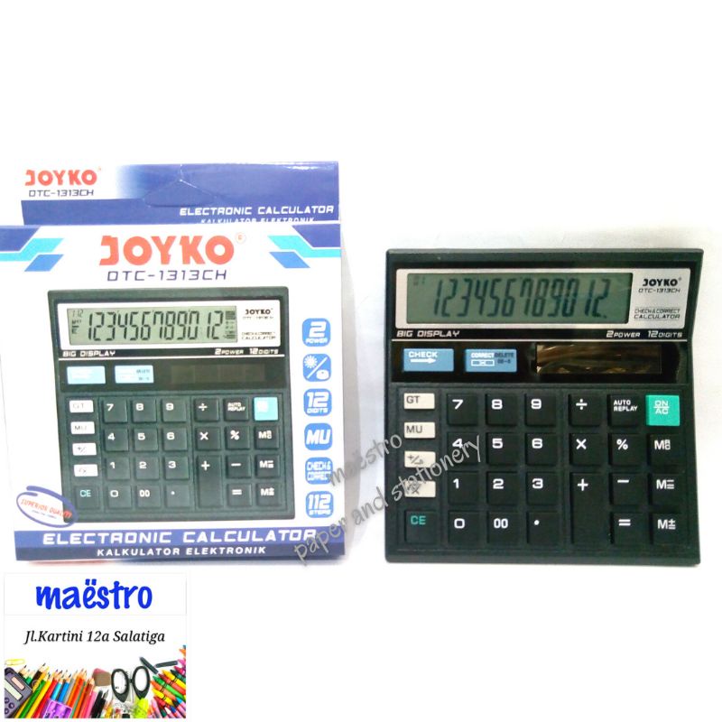 

Kalkulator Joyko DTC-1313CH 12 Digits Check Correct / Calculator 12 Digits