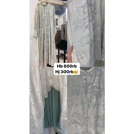 Gamis Syar’i Putih Toska Mewah