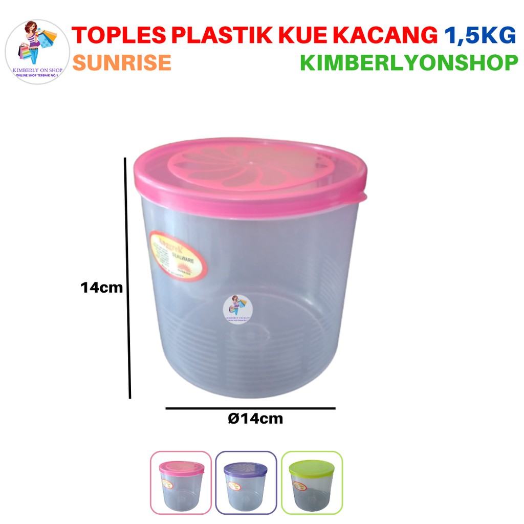 Kimberlyonshop Toples Sealware Plastik Anggrek Tempat Makan1,5kg Sunrise