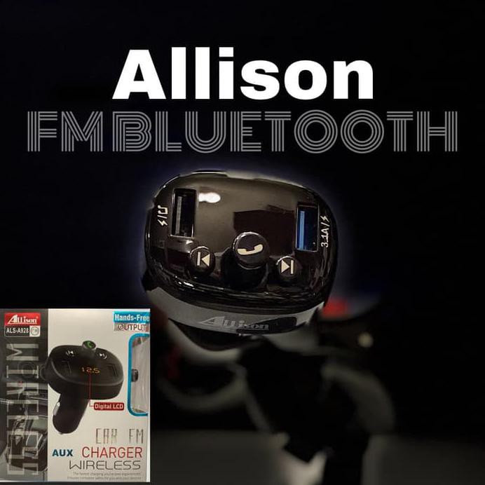 ALLISON ALS A928 FM MODULATOR TRANSMITTER CAR MP3 BLUETOOTH