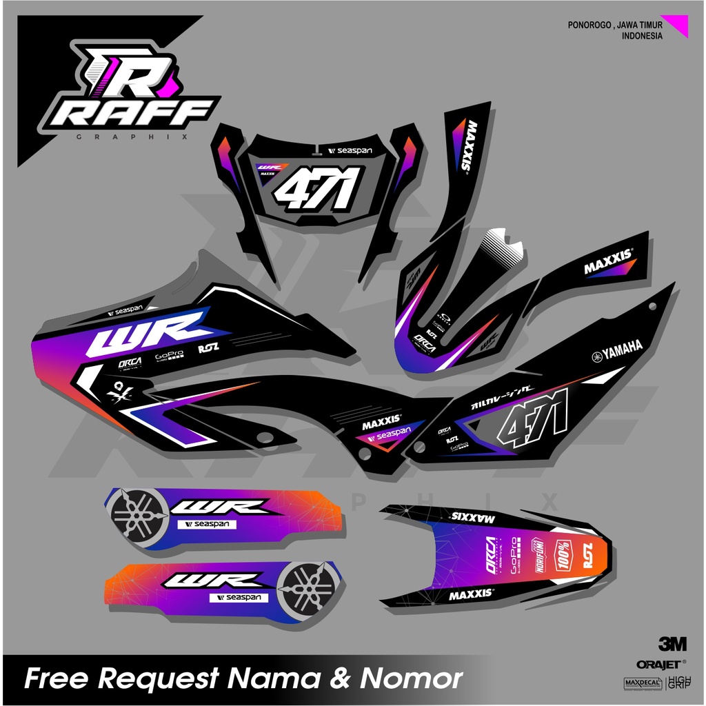 decal sticker yamaha wr 155 decal supermoto wr 155 DESAIN BARU