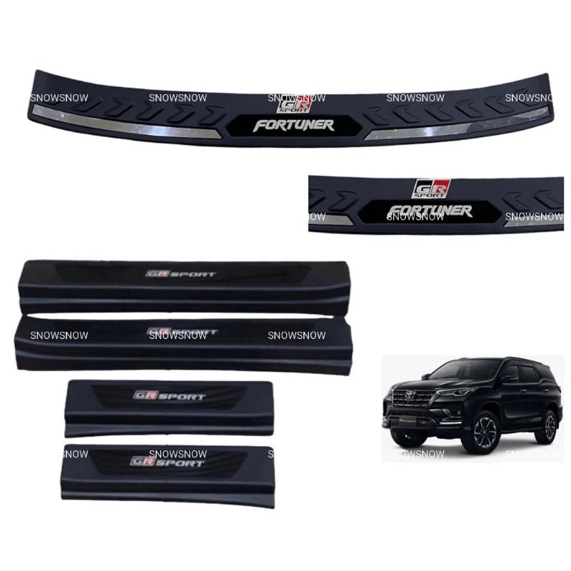 Paket Sillplate Samping Belakang All New Fortuner 2021 2022 2023 Up GR SPORT Hitam Platinum