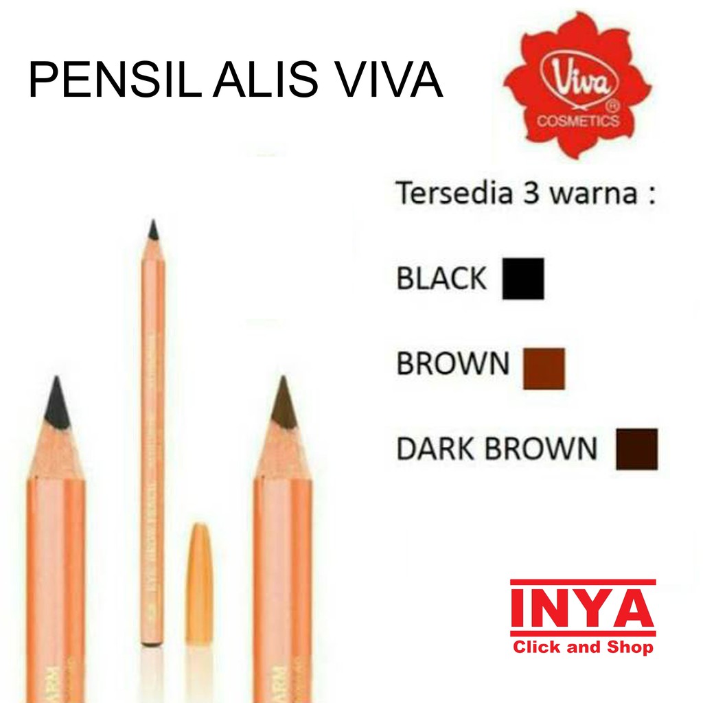 VIVA QUEEN EYE BROW PENCIL DARK BROWN 1.3gr - Pensil Alis