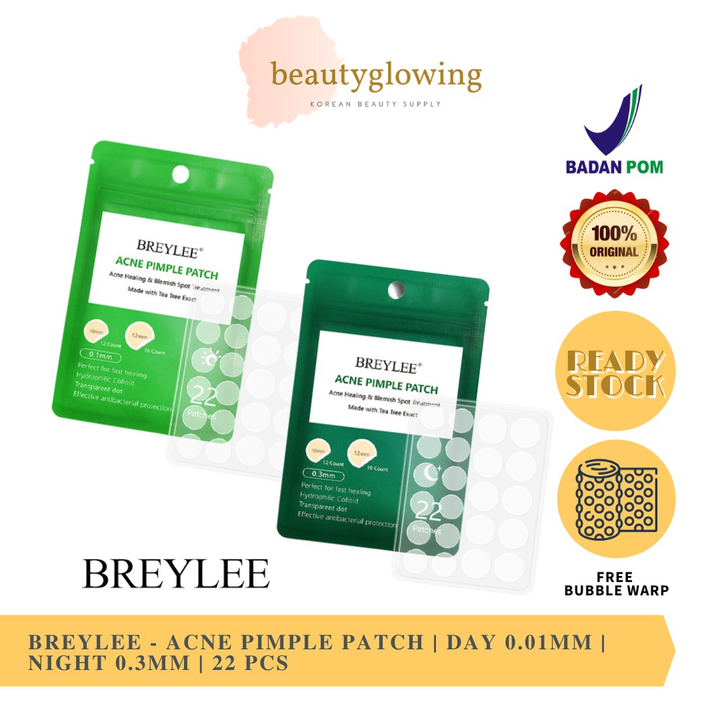 BREYLEE ANCE PIMPLE PATCH Sticker Jerawat Night 0.3mm | DAY 0.1mm (22 Stiker)