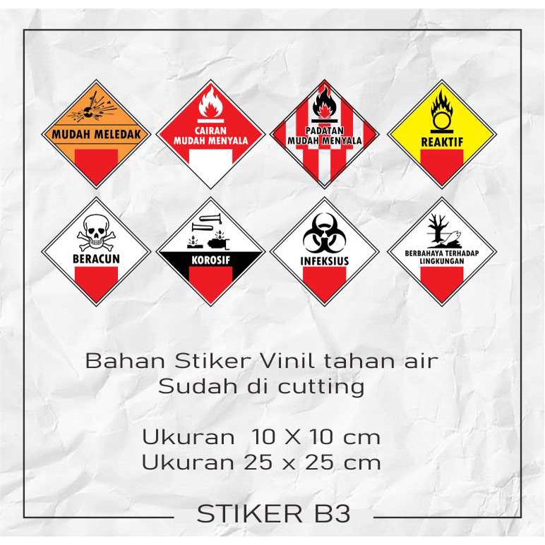 Jual STIKER B3 SAFETY SIGN RAMBU / LIMBAH BERACUN Indonesia|Shopee ...