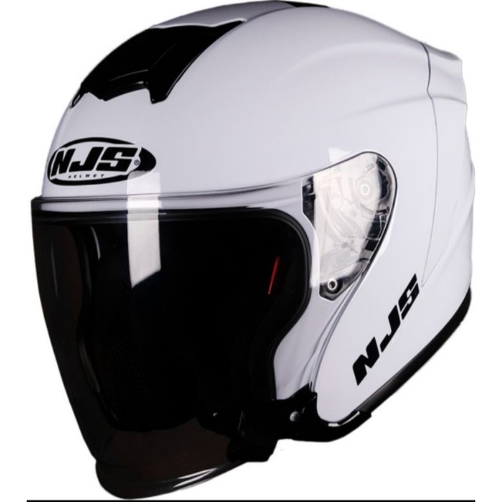 Helm NJS Kairoz White glossy(hallface)-3