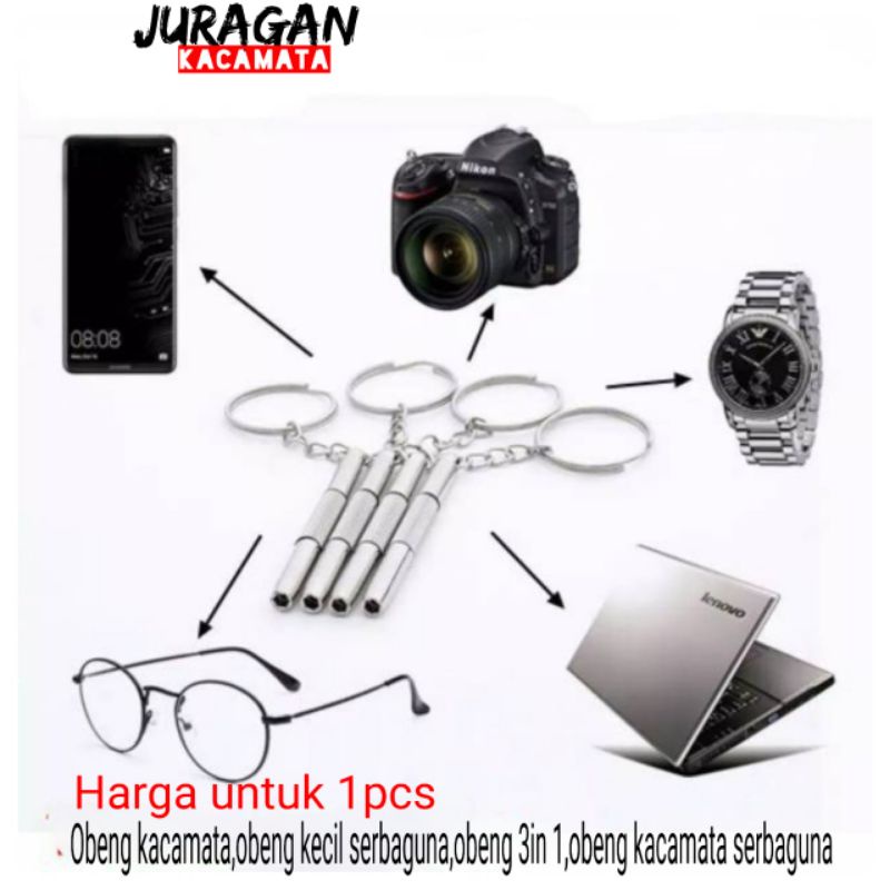 obeng kacamata,obeng kecil serbaguna,obeng 3in1,obeng kacamata multifungsi