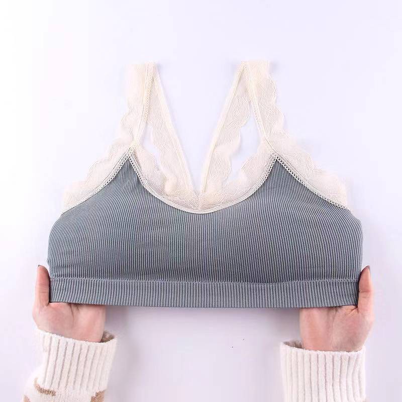 VS - SPORT BRA / BH PUSH UP WANITA RENDA LACE SEAMLESS TANPA KAWAT / PAKAIAN DALAM WANITA IMPORT 313