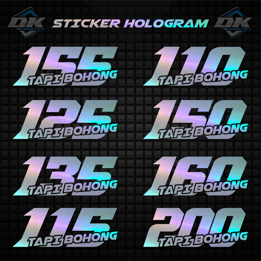 Sticker Hologram Stiker Motor NOMOR