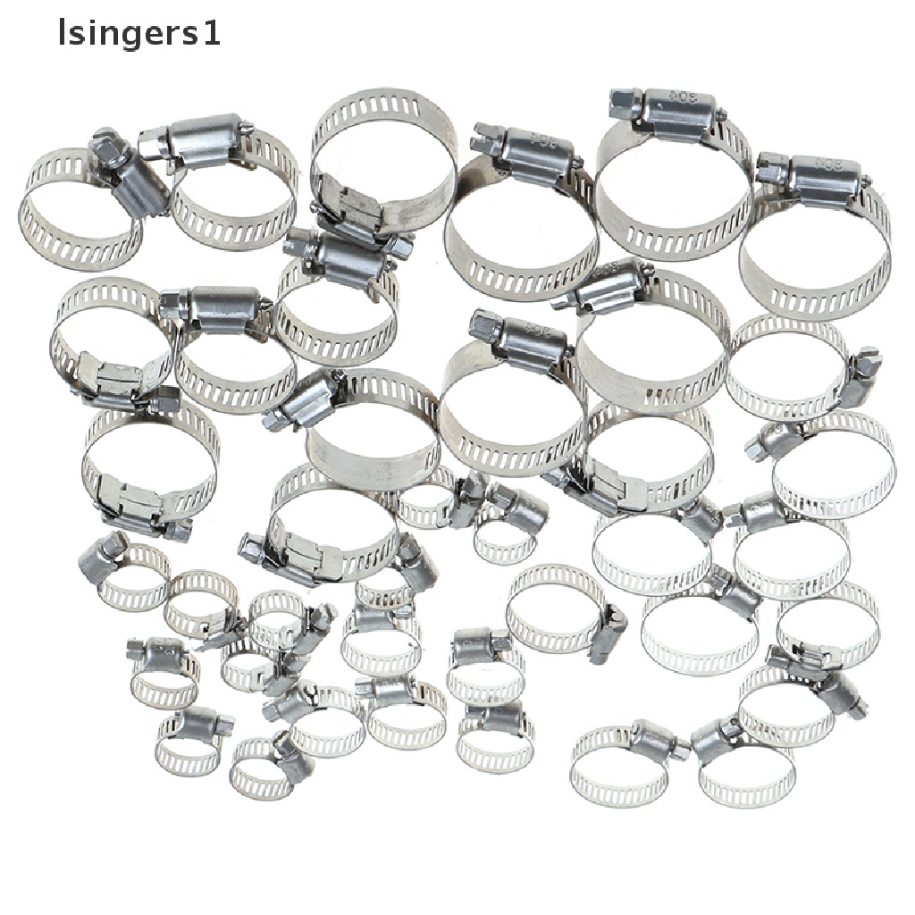 (lsingers1) 5pcs / set Klem Selang Bahan Bakar Bahan Stainless Steel 304