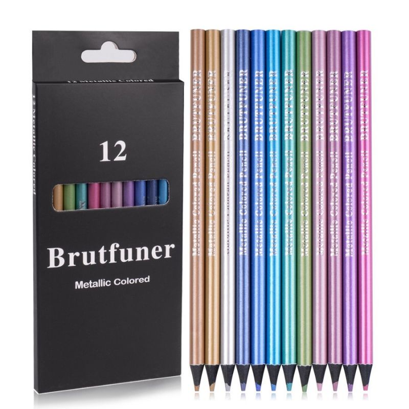 

Brutfuner Metallic Colored Pencils 12 Pcs