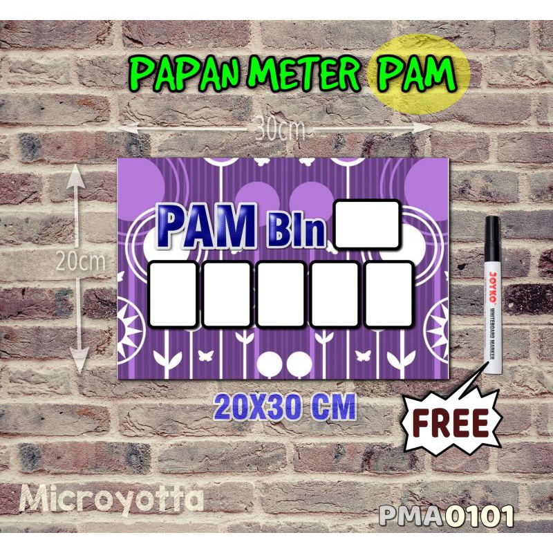 

Microyotta Papan Meter Listrik PLN PAM motif Unik - Floral 01