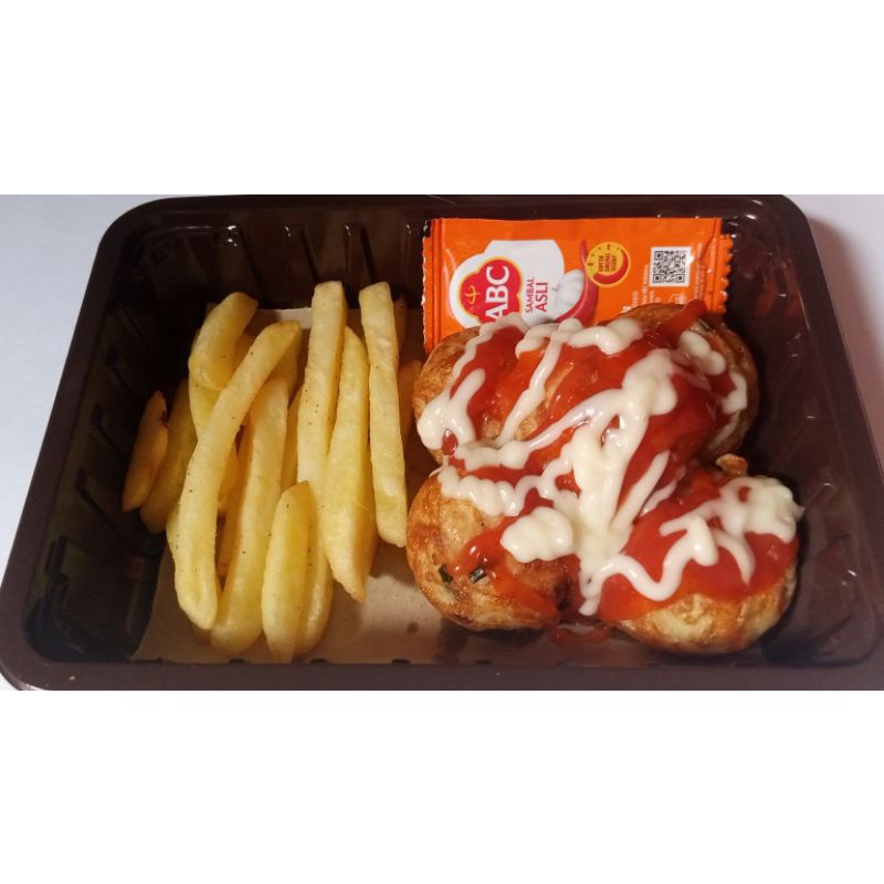 

Takoyaki + kentang