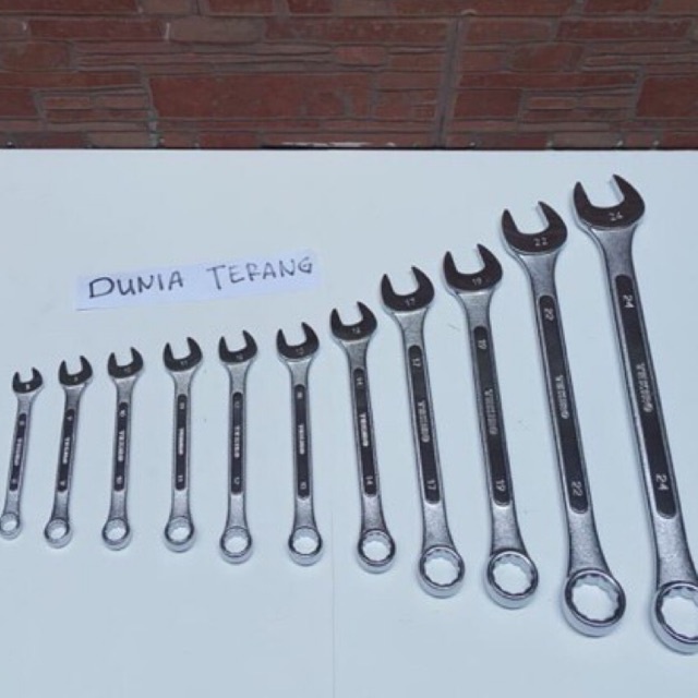 Kunci Ring Pas Set TEKIRO 11 pcs 8-24mm / Combination Wrench Set 11 pc 8 24 mm RingPas 11pcs824mm