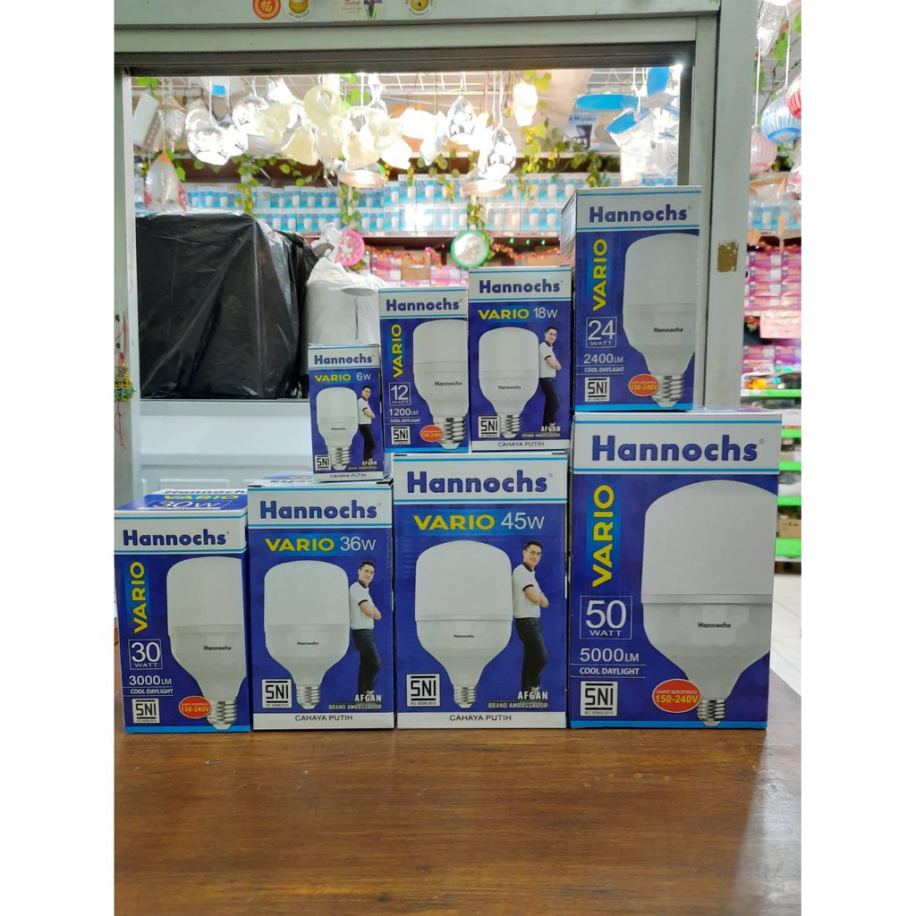 Hannochs Lampu LED / Bohlam LED VARIO 6 watt / 6W Cahaya Putih