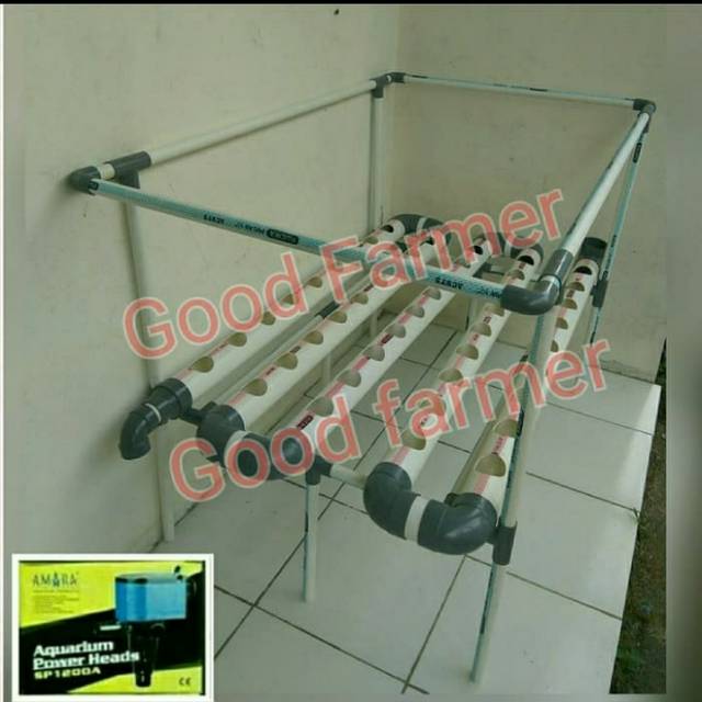 PAKET LENGKAP KIT HIDROPONIK 45 LUBANG PIPA 2INCHI PAKET LENGKAP KIT HIDROPONIK 45 LUBANG PIPA 2INCHI