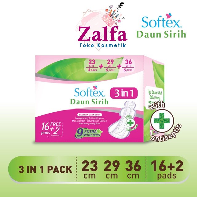 Softex Daun Sirih Pembalut 3in1