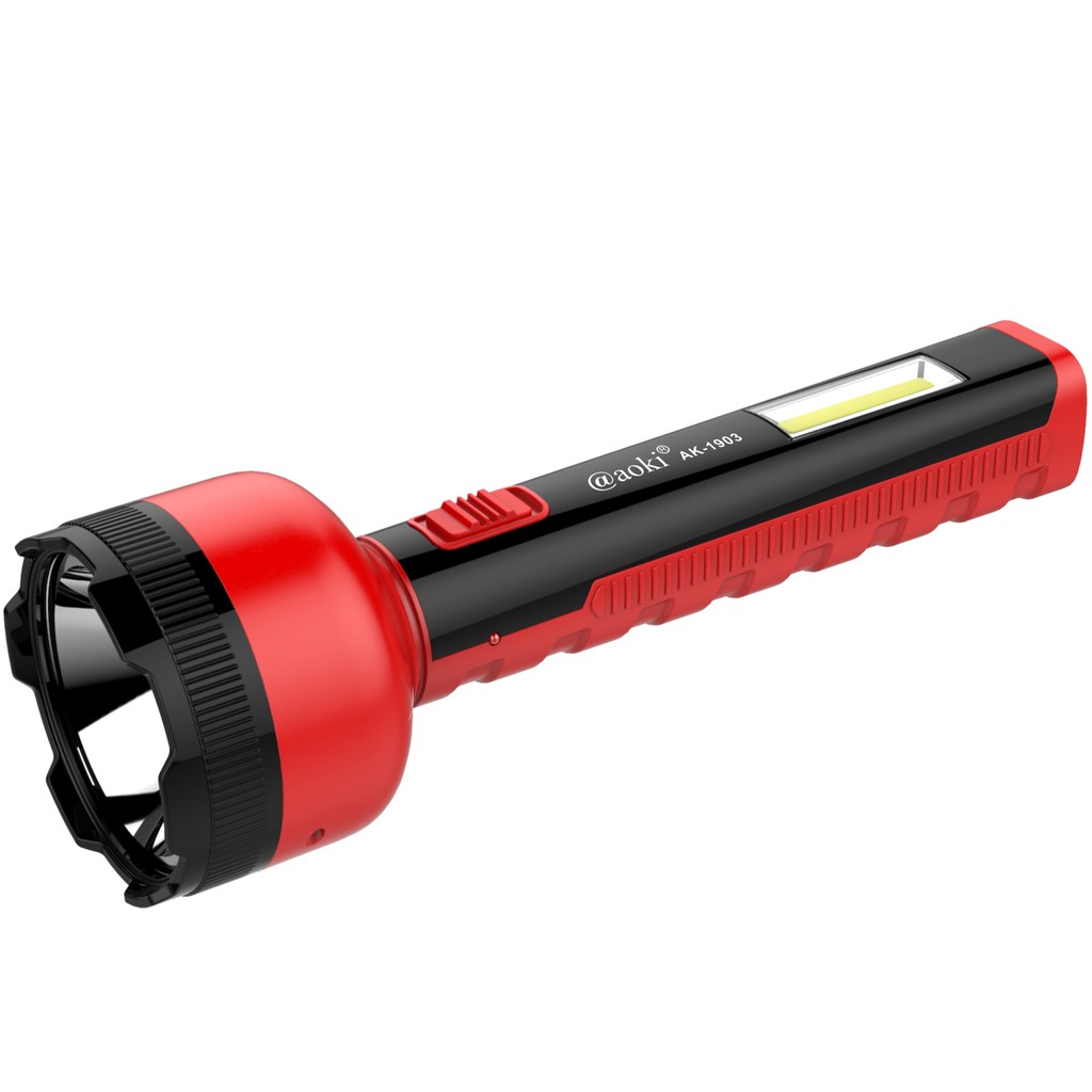 

AOKI Senter tangan led 15w+cob lampu samping rechargeable kabel ak 1903