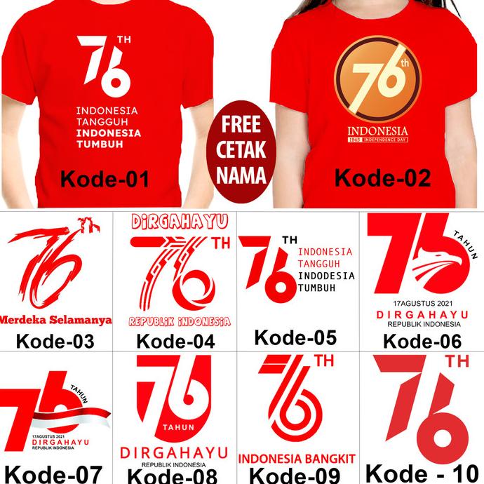 [ANAK] Kaos 17 Agustus HUT RI ke 76 Langsung Kirim