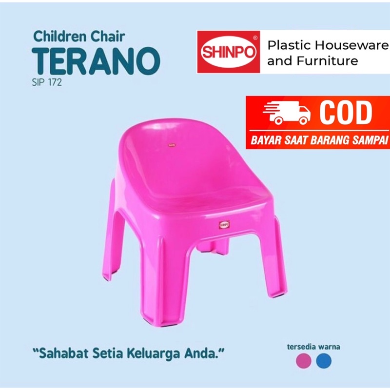 Bangku Sender Anak Plastik Shinpo Anti Slip Kursi Santai Bangku Plastik Teras