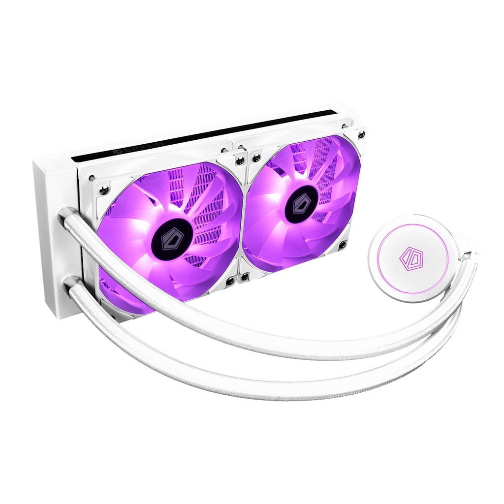 ID-Cooling AURAFLOW X 240 SNOW | AIO Liquid Water CPU Cooler RGB Sync