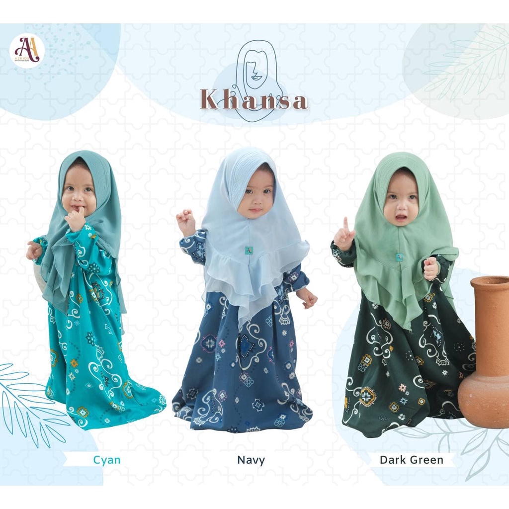 Gamis bayi perempuan A2kids Gamis bayi Khansa Lebaran 2022 Series
