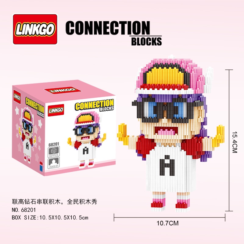 Dr. Slump Arale Seri Gadis Mainan Balok Edukasi Karakter Kartun Mainan Balok DIY 3D Puzzle Brick Mini