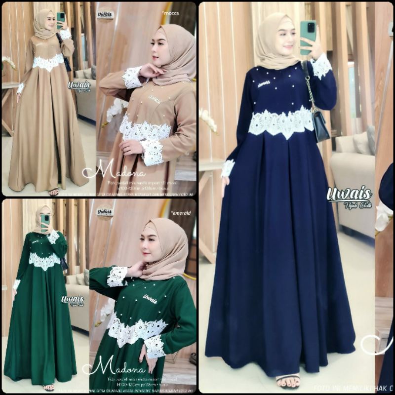 GAMIS TERBARU KEKINIAN WANITA MUSLIMAH SYARI BEST SELLER MADONNA ORI BY UWAIS