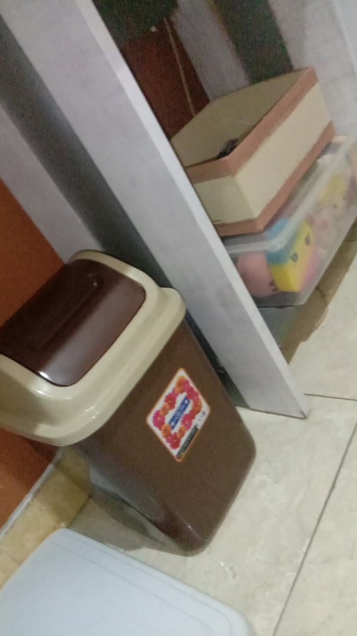 Tempat Sampah Tutup Goyang Square Coklat Lucky Star 15 Lt(368)