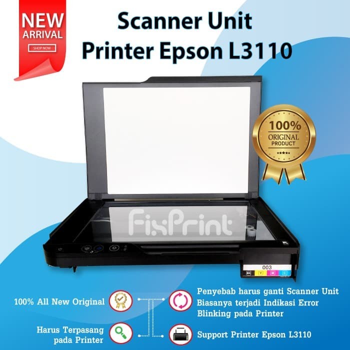 Scanner Unit Epson L3110 Lampu Scan Assy Printer L3110 L 3110 FPTS1431