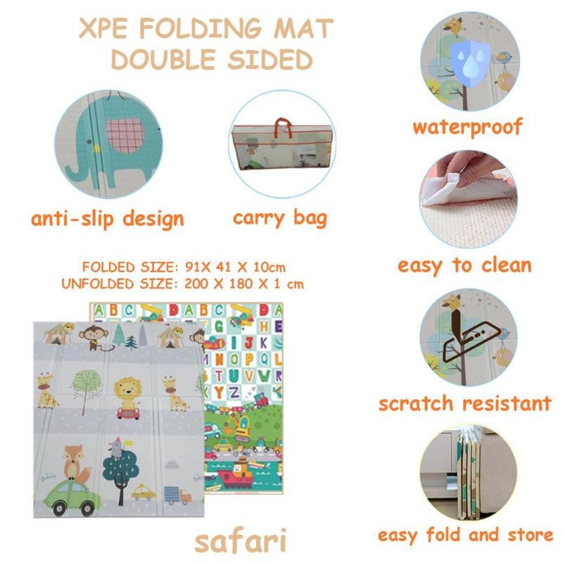 Right Start XPE Folding Mat Double Sided Matras Lipat