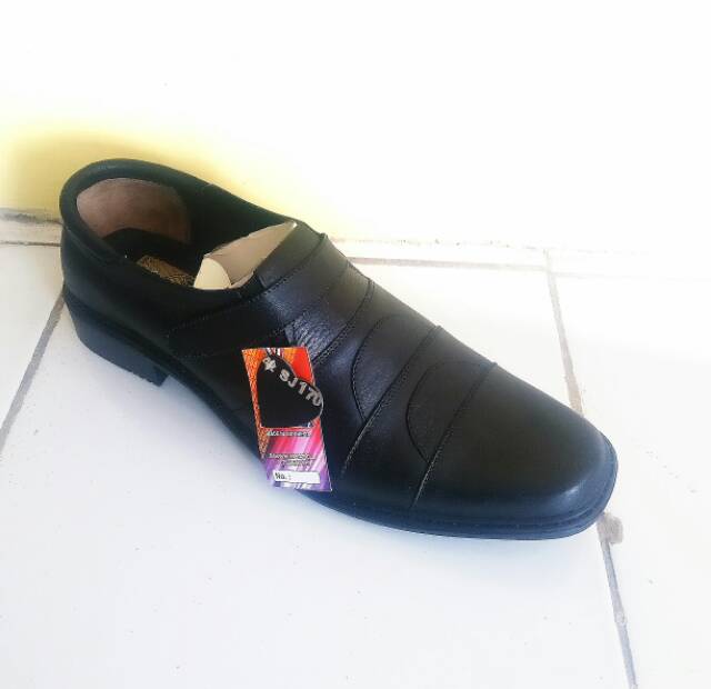 Mandiens - Sepatu Pantofel Kulit Asli PDH SJ170 Original Medali Export Quality