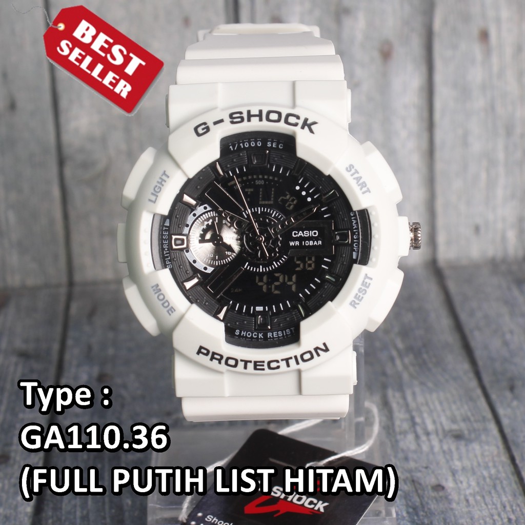CUCI GUDANG  G-Shock Casio GA110 Putih White , Jam tangan sport pria