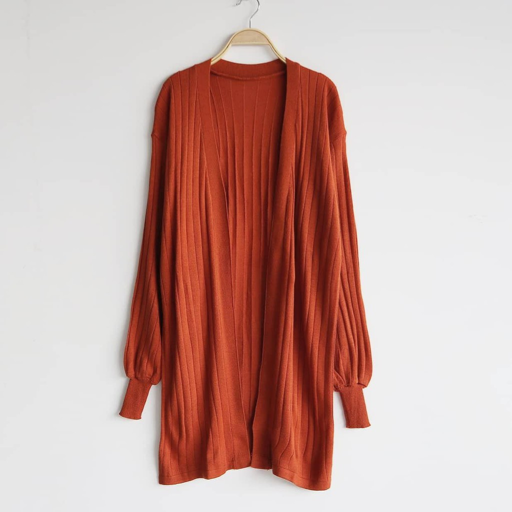 REVITA LONG CARDI KNIT-Coral