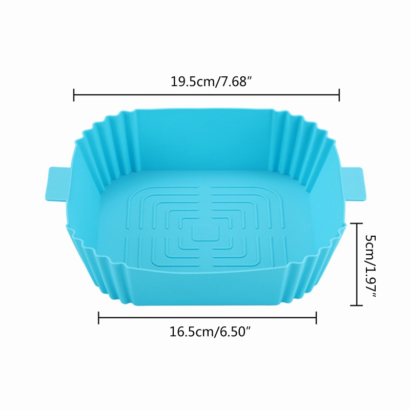 Aksesoris Air Fryer Bentuk Persegi Bahan Silikon Food Grade 4 Warna