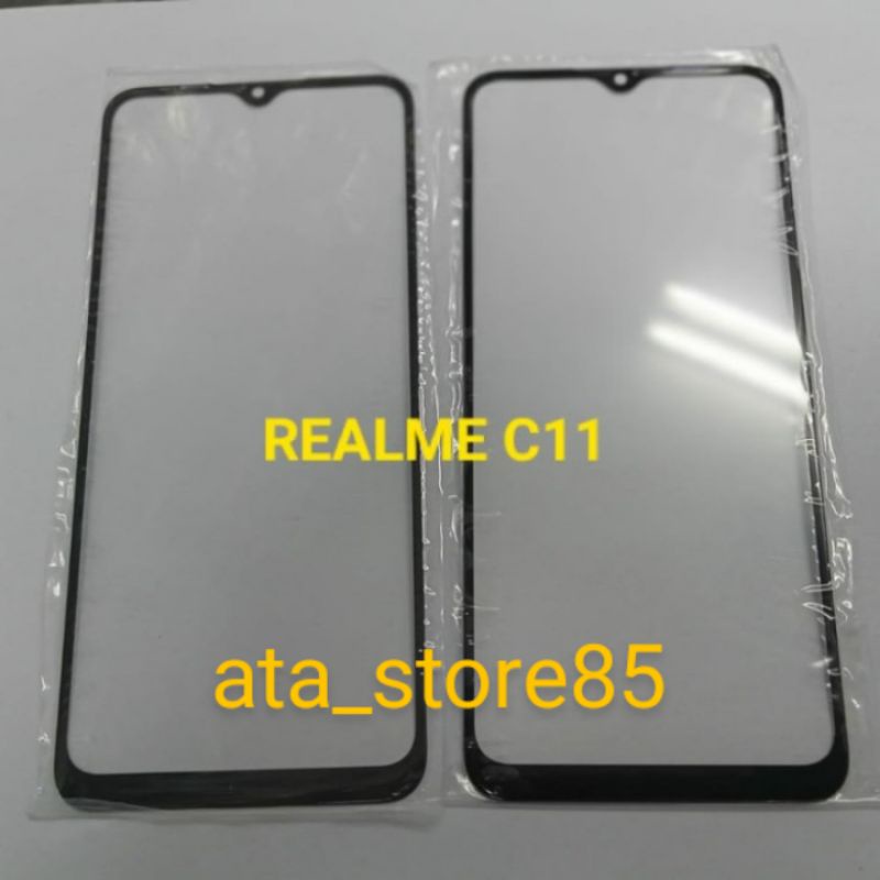 Kaca Depan Realme C11/ C12 / C15 Kaca LCD TS TC Touchscreen Glass LCD+Lem Plus Oca Kering Original