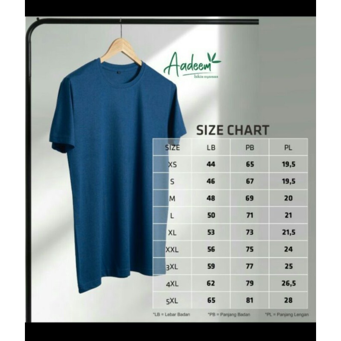 kaos katun bambu premium