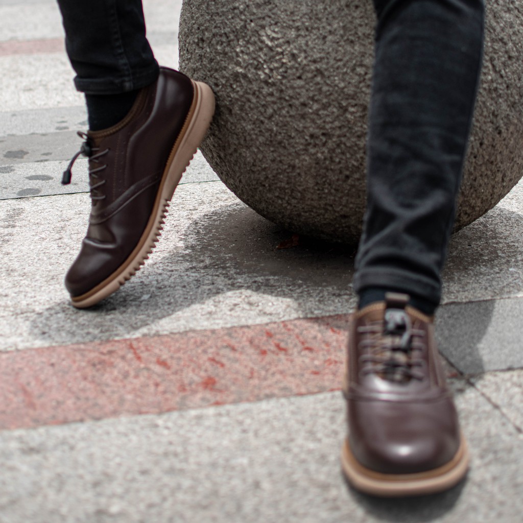 Orca Dark Brown | 39-44 | Sepatu Sneakers Kets Casual Kasual Pria Cowo Sneaker Lokal Footwear | FORIND Volve