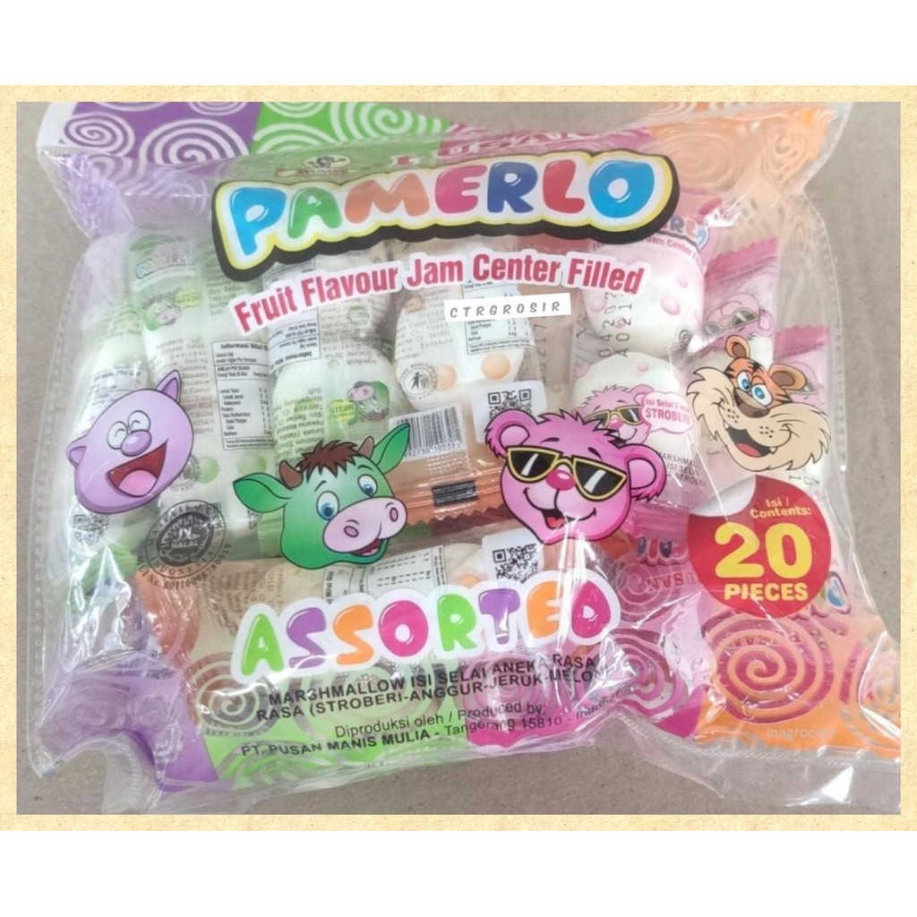 PUSAN PAMERLO MARSHMELLOW ASSORTED 20PCS