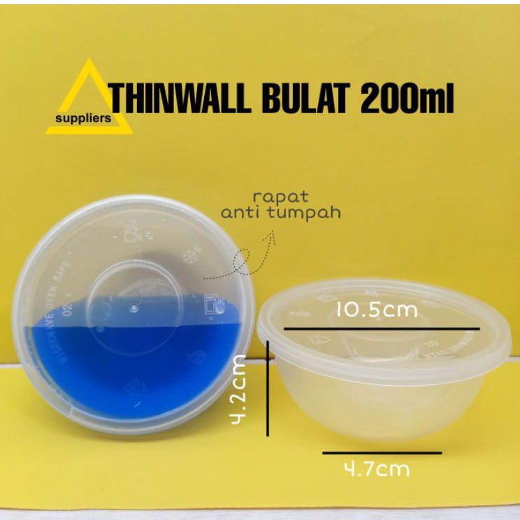 Thinwall Bulat 200ml Cup Salad Cup Puding