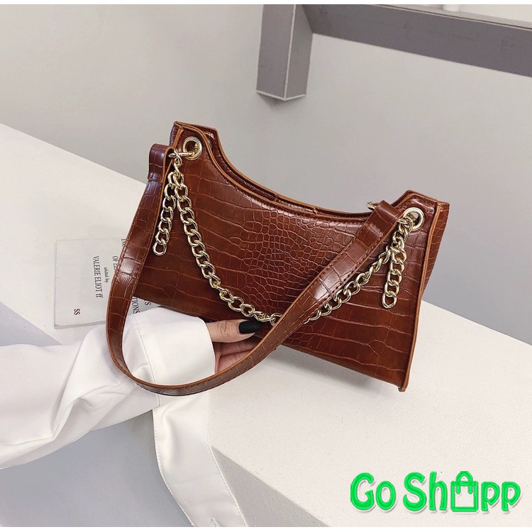 Tas Fashion Wanita Terbaru - Tas Shoulder Bag Wanita Import Terbaru - Tas Bahu Croco Kekinian [SL47]