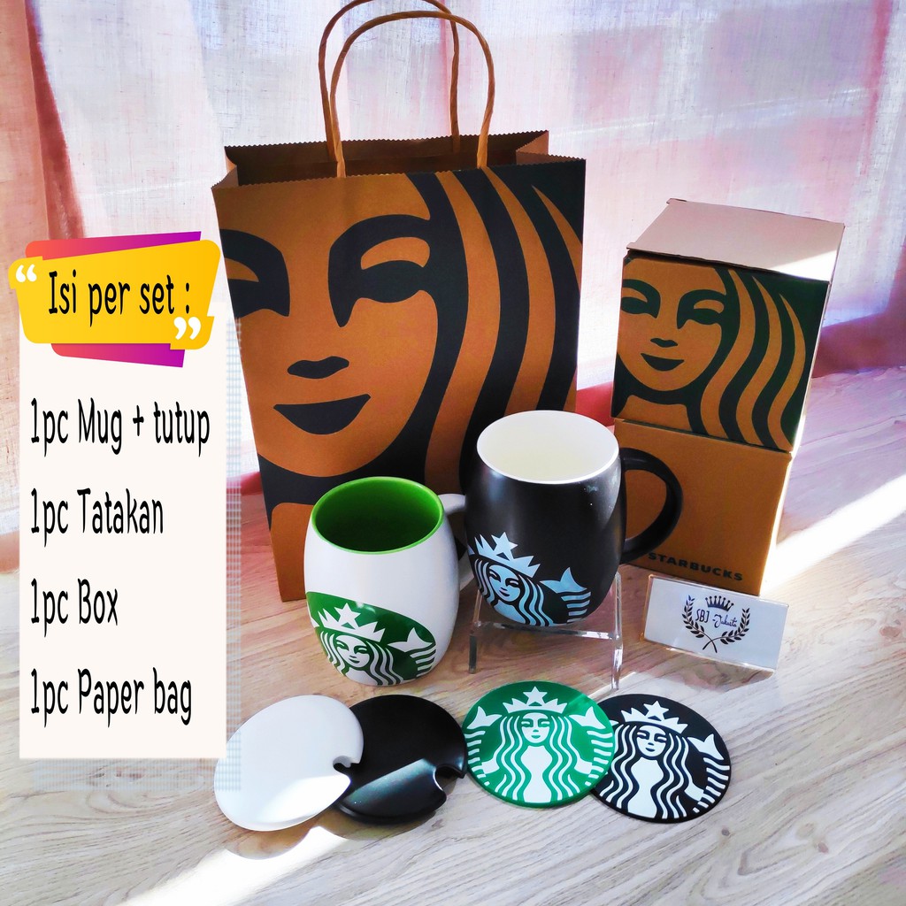 Cangkir Keramik Gift Set Ceramic Mug Set 400ml Premium