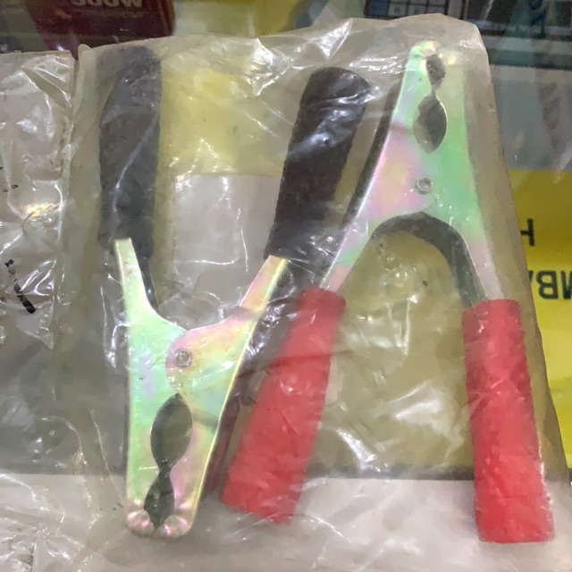 SEPASANG Penjepit JEPIT aki JUMBO BESAR 14cm ( set ) / jepitan aki mobil / jepit aki buaya