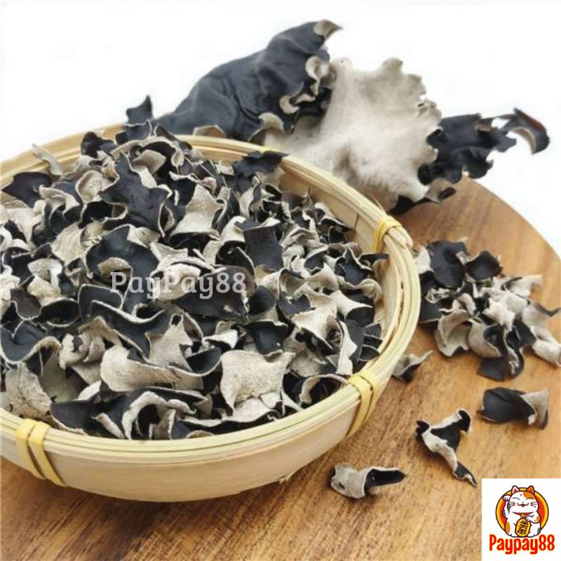 

JAMUR KUPING HITAM PUTIH PREMIUM / O PEK BO NIE / BLACK WHITHE FUNGUS 500 GRAM