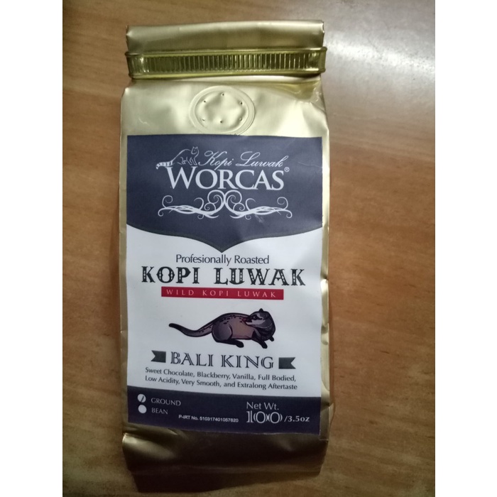 

WORCAS KOPI LUWAK BALI KING 100gr