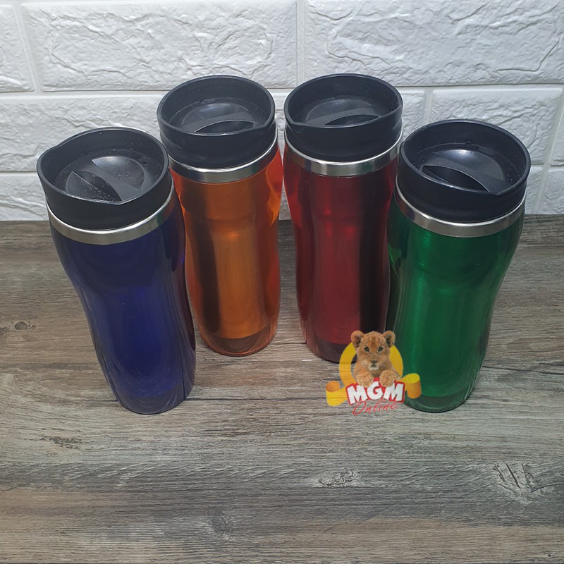 Tumbler Kantor stainless Tinggi Warna 420ml - POLOS